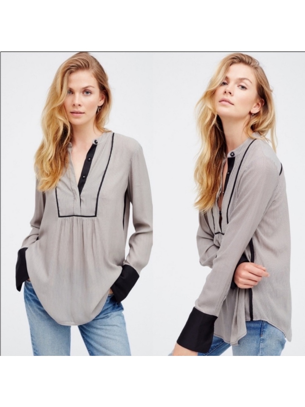 Free People Pebble Crepe Free Bird top